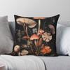 Pilze Dark Academia Gothic Kissenbezug Polyester Leinen Samt Bedruckt Reißverschluss Dekoration Sofa Sitzkissenbezug