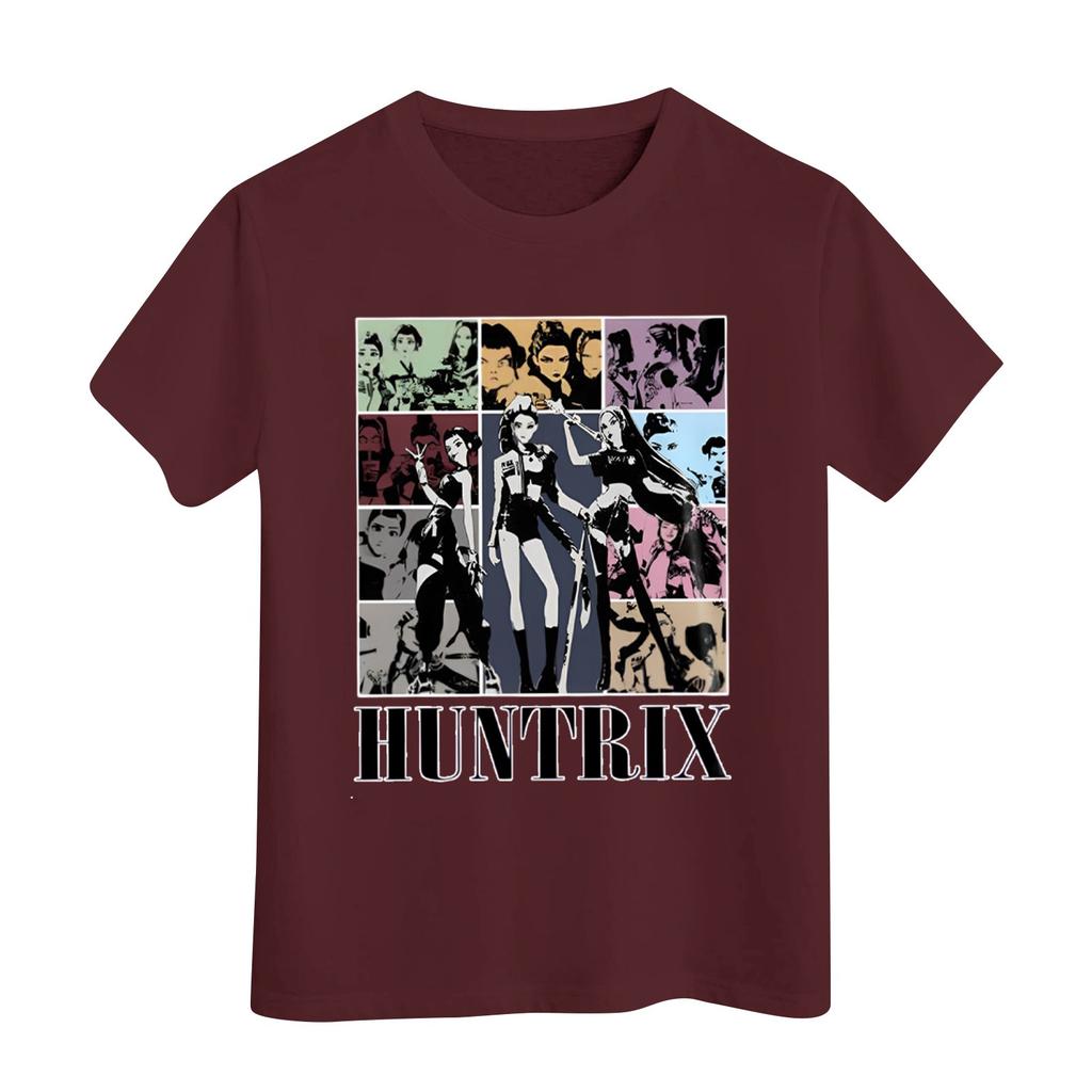 Boys Girls Round Neck Casual Printed Short-sleeved T-shirt Top