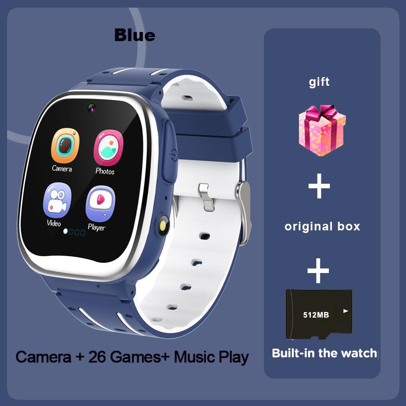 

Kids Smartwatch 26 Games Music Player Video Recorder Alarm Clock Stopwatch Flashlight Children Smart Watch Camera Boys Girls синій