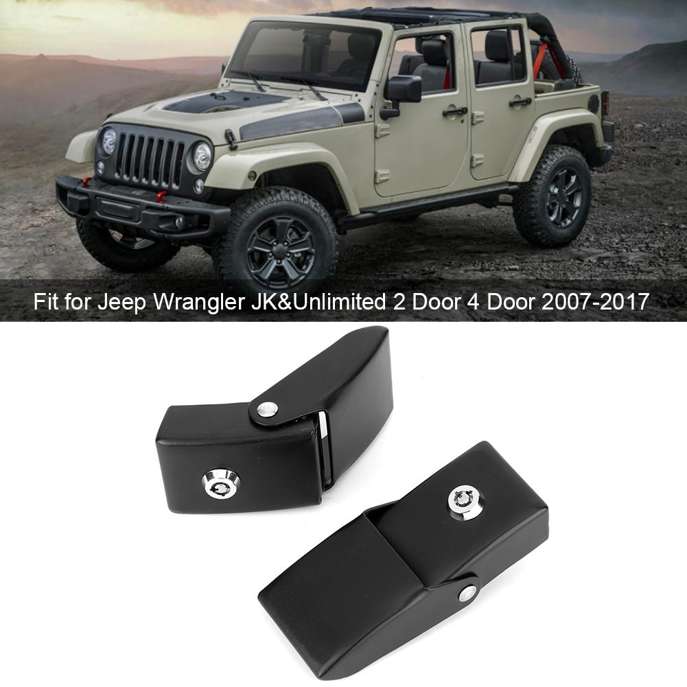 2 Stück Motorhaubenverriegelungen Verschlüsse Kits mit Schlüssel Passend für Jeep Wrangler 2007 2017