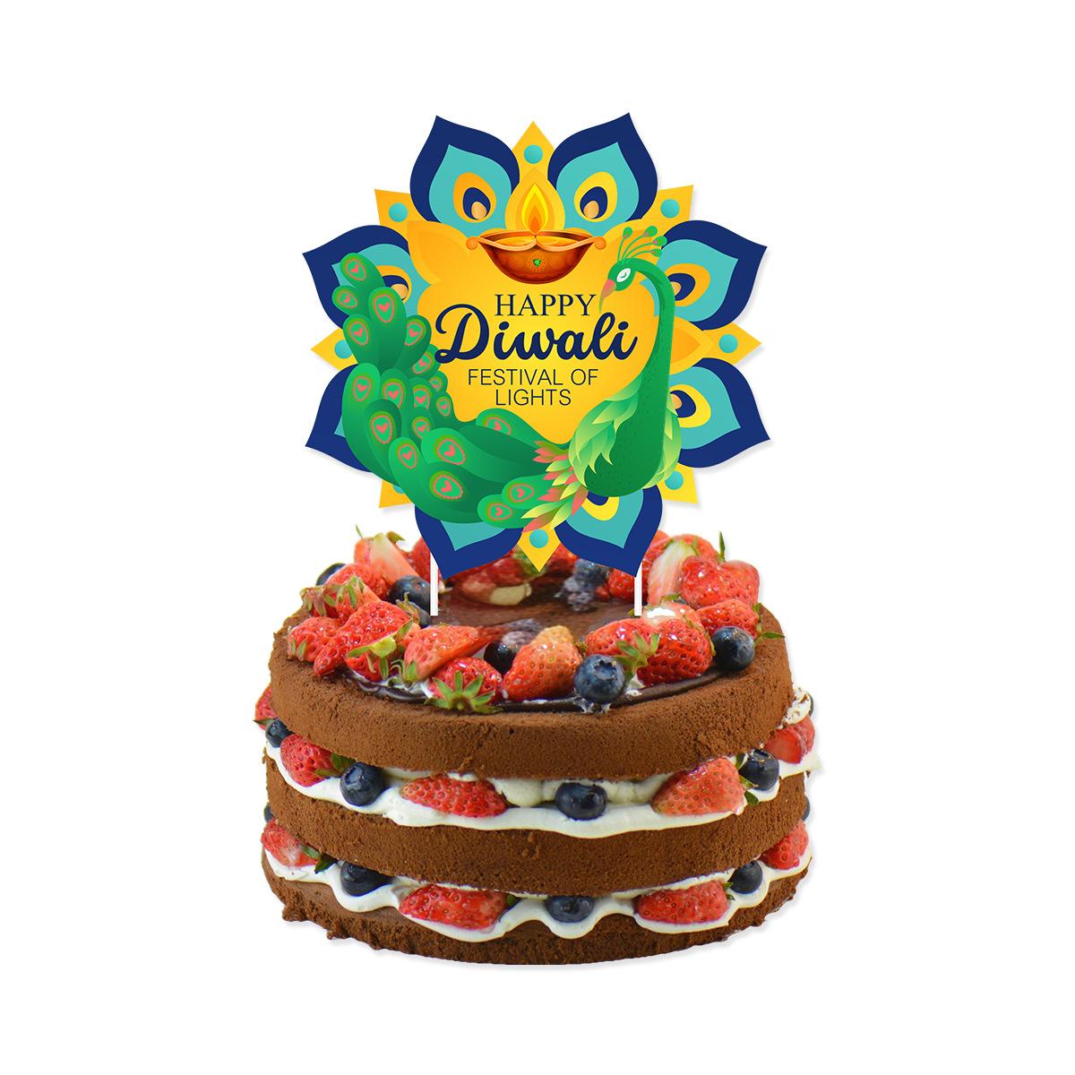 

Индийский Дивали Украшение для торта Заглушка для торта Выпечка Яичный тарт Плагин Diwali large power strip [1 piece]