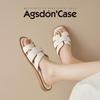 Augustine Slippers Women's Wear 2025 New Summer Casual French Sandals with Skirt Flat Beach Sandals