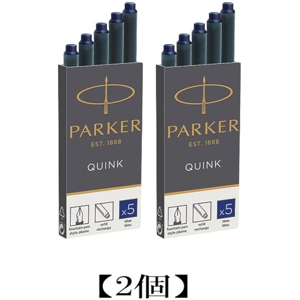 PARKER PARKER Cartridge Ink Quink Blue 2 Box Set (5 bottles per box) 1950384