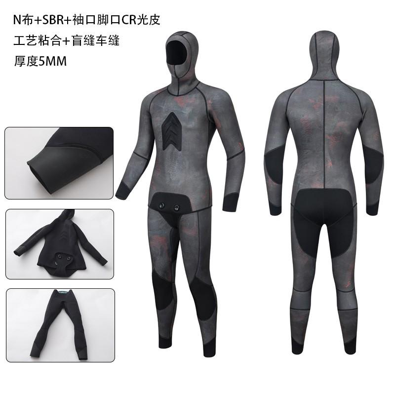 Mens 3mm 5mm 7mm CR Neoprene Wetsuit Separates Scuba Diving Snorkeling Cold Water Swimming