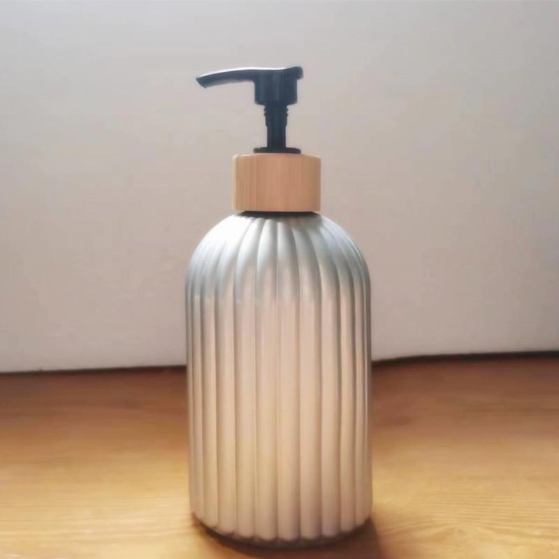 Nordic Luxury Glass Push-Top Bottle for Lotion, Hand Soap, Shampoo & Shower Gel