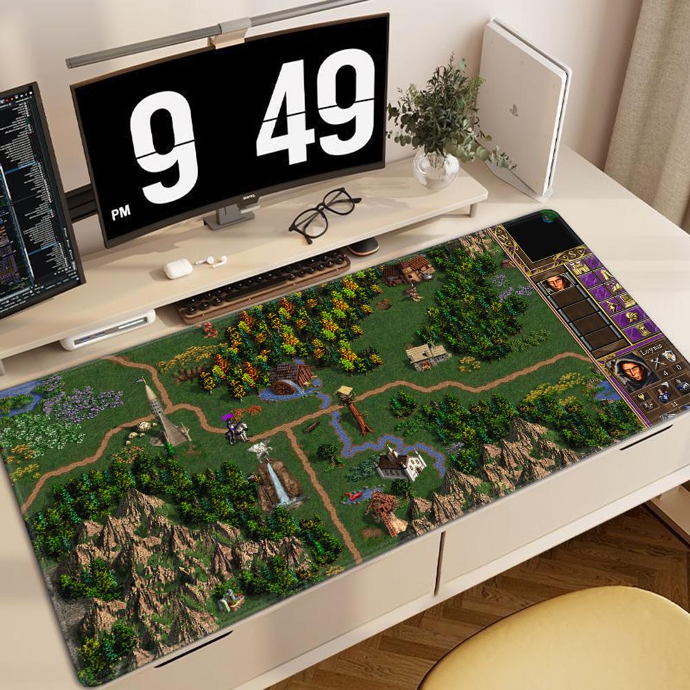 Heroes of Might and Magic Tappetino per Mouse con Mappa XXL Gomma Antiscivolo Tappetini per Mouse Tastiera Accessori da Gioco Tappetino Mouse xmm