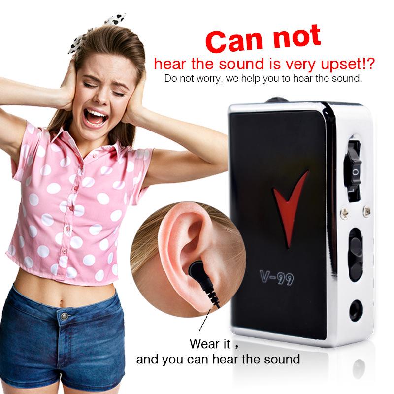 Wired Hearing Aid V99 Sound Amplifying Earphones (English Version)