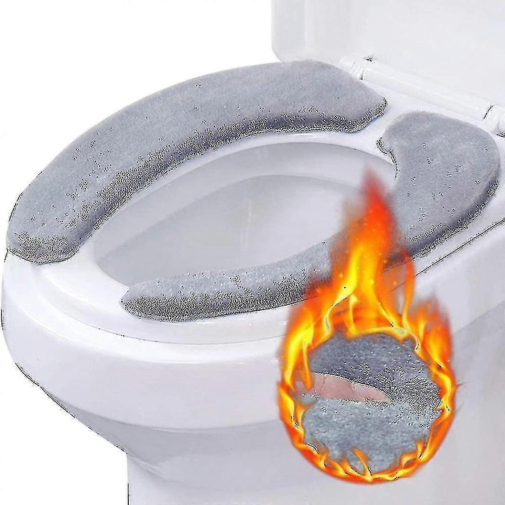 1pair Toilet Seat Cushion,adult Pad Cover Padded Thick Warm Toilet Mat