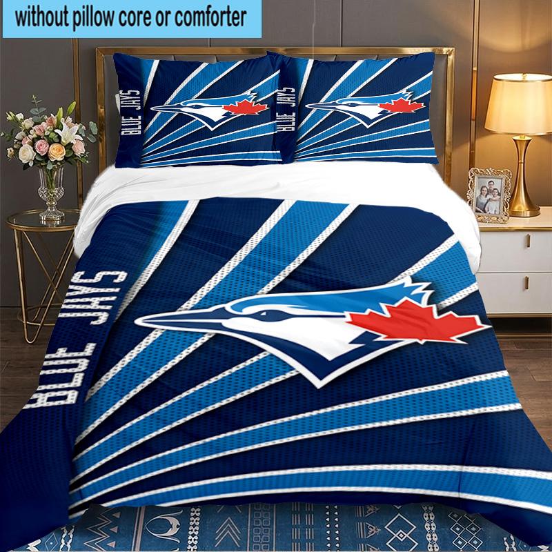Toronto Jays 3pcs Bedding Set,Including 1pc Duvet Cover And 2pcs Pillowcases Perfect Gift for Christmas,Ideal for Bedroom, Dormitory
