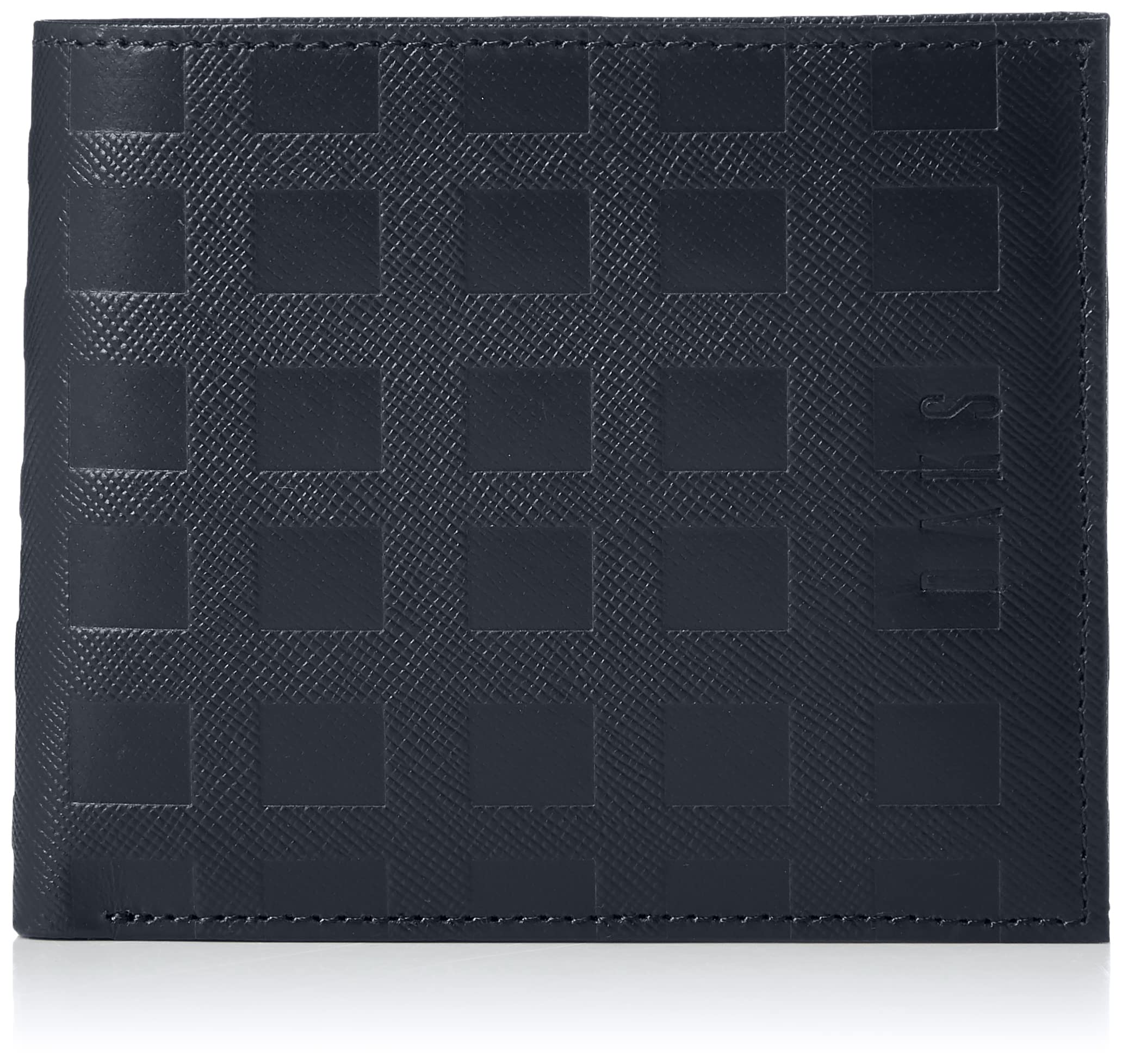 

Мужской кошелек бифолд Daks с тиснением в клетку, темно-синий
