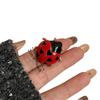 Geometric Ladybird Drip Oil Ring Insect Chunky Enamel Ring Personality Painting Ring  Gift
