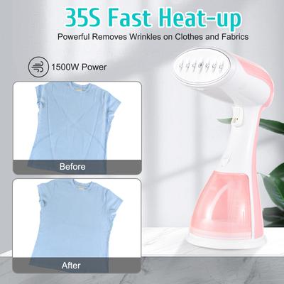 1500-W-Dampfgarer für Kleidung, 2-in-1-Entferner für Stofffalten und Bügeleisen für Kleidung, 35 Sek., schnelles Aufheizen, 300 ml