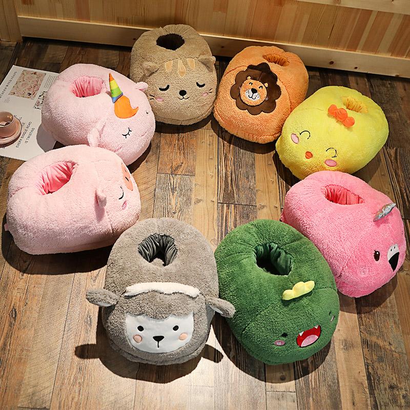 plush toy stuffed Animal Unicorn cushion hand warmer Pig Dinosaur foot warmer pillow