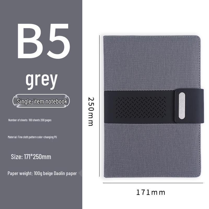 Custom Vintage Soft Leather Notebook with Buckle - A5/B5 Business Meeting Record Book with Logo Printing