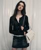 Leathery Flap Chain Shoulder Bag [Ivory]