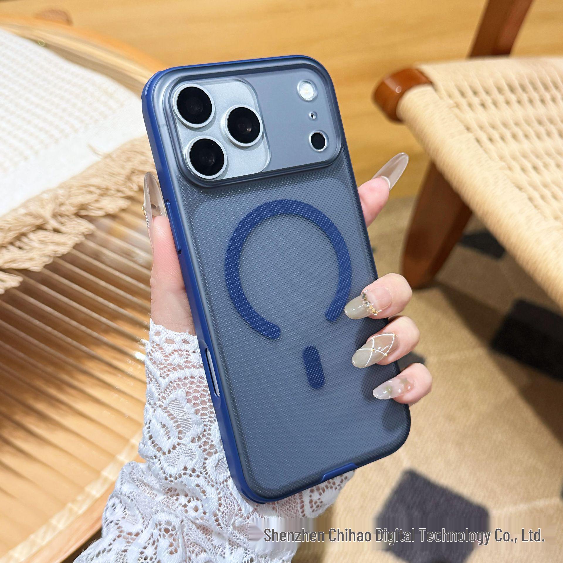Polka Dot Magnetic Frosted Anti-Drop Phone Case for iPhone 17 Pro Max iPhone 14 Pro Max