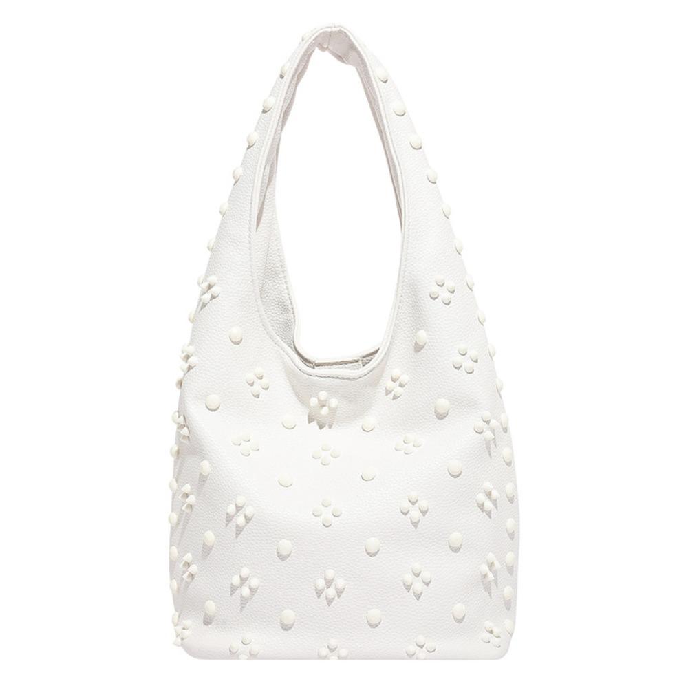 

Spicy Girl Rivet Shoulder Bag Metal Stud Underarm Bag Trendy Y2k Underarm Bag Lady білий