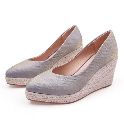 Mode High Heels Frauen Party Schuhe spitz Damen Keile Schuhe Marke Frauen Pumpen Keilabsatz 8 cm Große Größe 42
