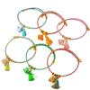 Colorful Woven Tassel Charm Bracelet Handmade Adjustable Braided Jewelry for Couples Friends Gift