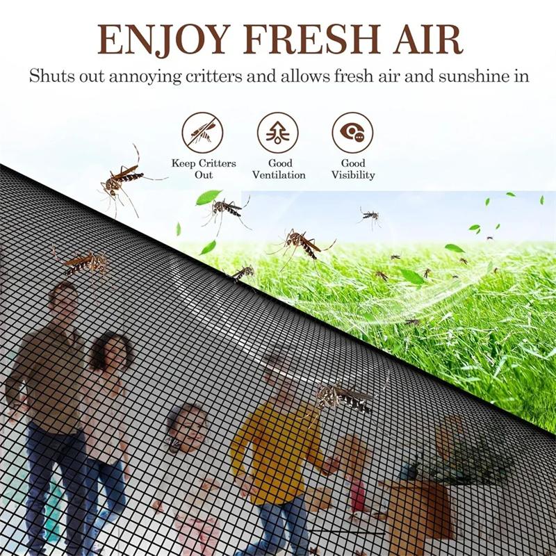 Magnetic Screen Door Curtain Mosquito and Insect-Proof Mesh Door Curtain Magnetic Sealing Device for Window and Door Screens