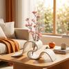 INS 3D Printing Vase Modern Plant Container Gift Wave Shape Flower Holder  Home Decor
