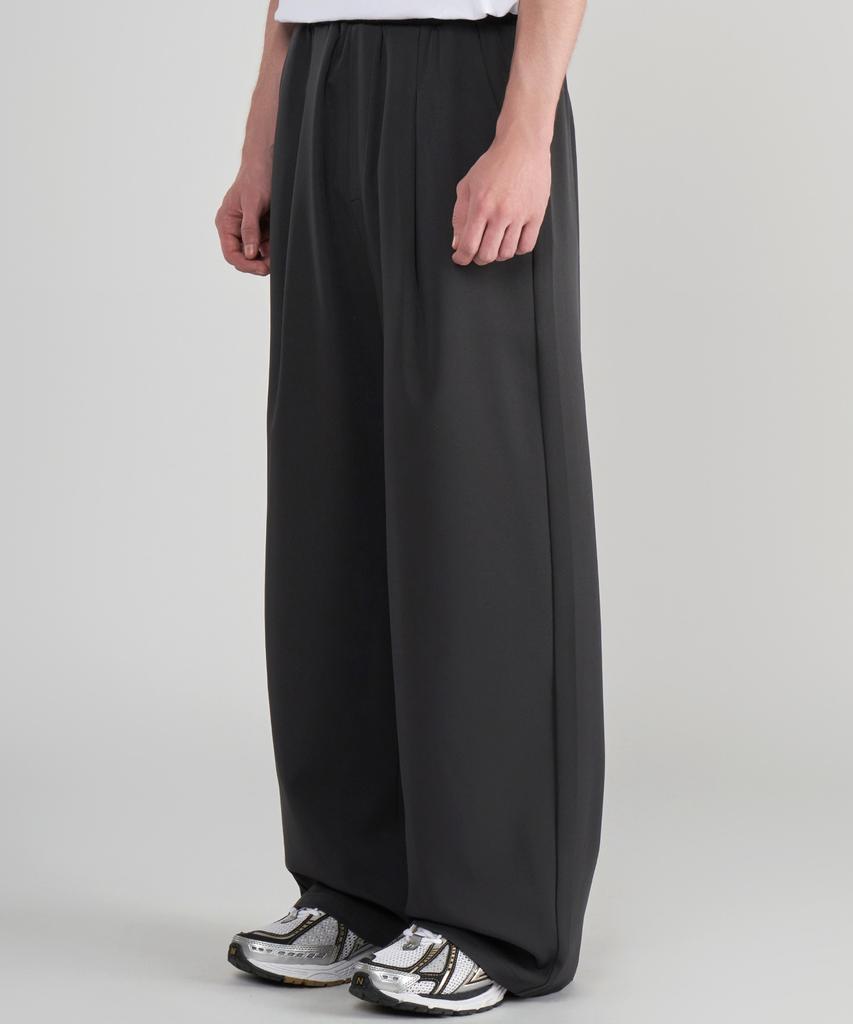 UNTAPPED STUDIO [2Pack] Single-Pleat Wide Elastic Waist Slacks 3 Colors
