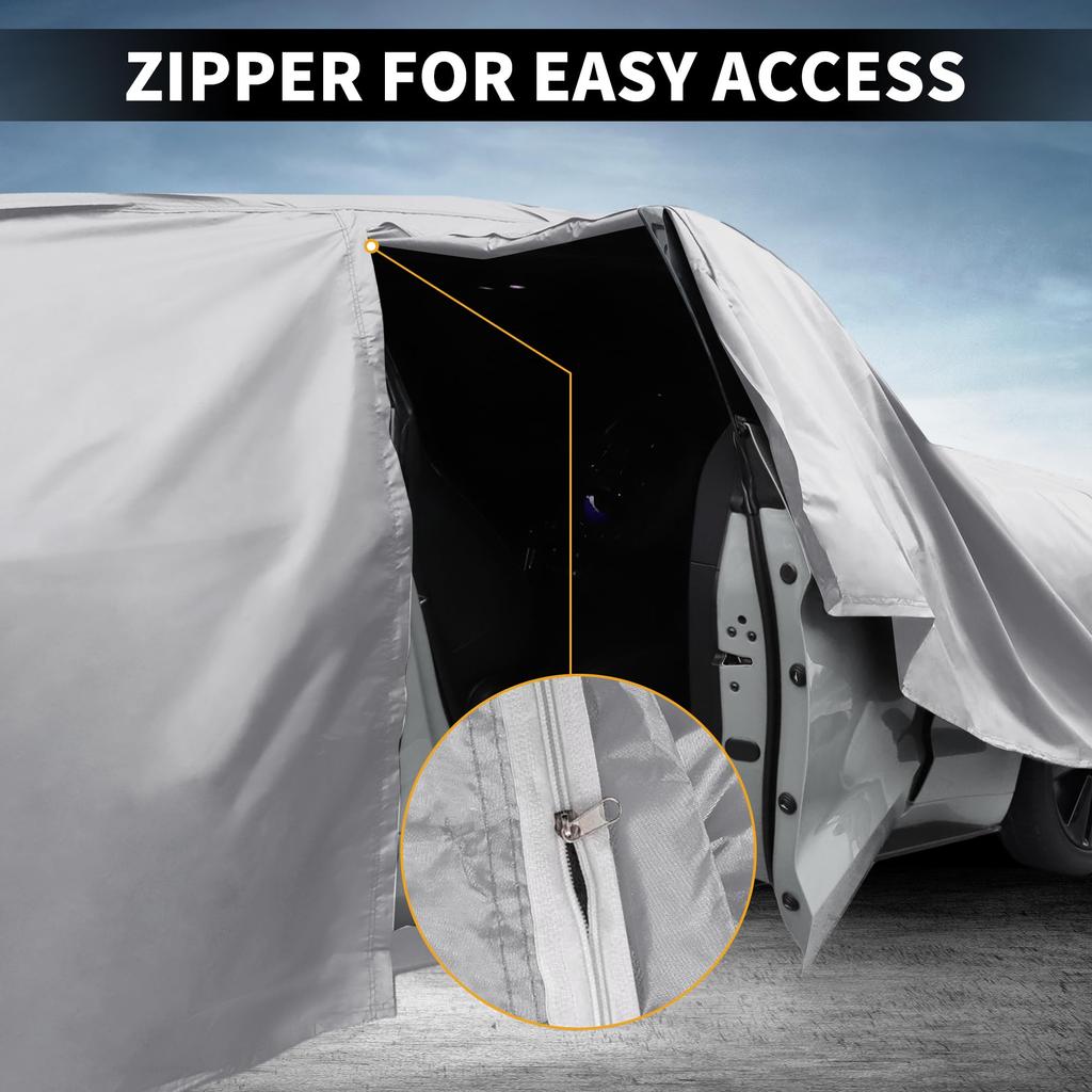 X AUTOHAUX Car Body Cover for Honda New Waterproof Fabric Lightweight and Comfortable for Fleece Paint Seat Door Even if You Forget Windproof Storage