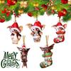 Merry Christmas Gremlins Gizmo Acrylic Santa Hat Pendant Xmas Tree Decor