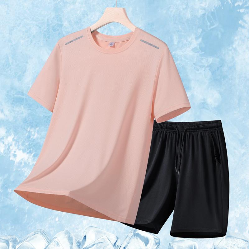 Summer Running Fitness Set Men's Outdoor Men's Leisure Set Two Piece Set