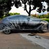 2025 Heavy-Duty PE Film All-Weather Car Cover - Suitable for Waterproof and Dustproof Vehicles, with a Transparent Hood