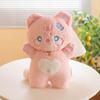 Standing White Cat Plush Pillow Attract Wealth Black Cat Plush Doll  Birthday Christmas