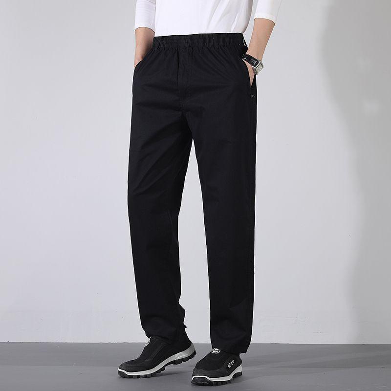 Pure Cotton Men's Casual Pants Trousers Plus Outdoor Sports Pants Loose Spring Autumn Men's Trousers