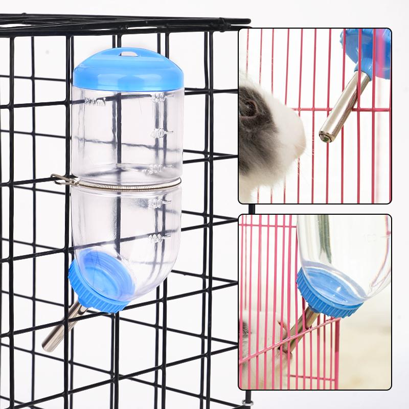 300ml/500ml Plastic Hamster Drinker Water Bottle Dispenser Feeder Hanging Guinea Pig Squirrel Rabbit Pet Drinking Fountain