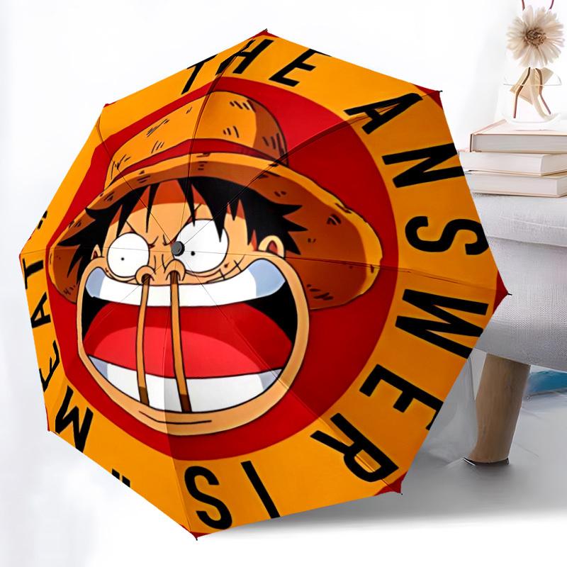 1pc One Piece Automatic Umbrella Durable Iron Frame & Plastic Handle, Gift for Men & Women, Sturdy Construction, Best for Christmas, Helloween, Playfu
