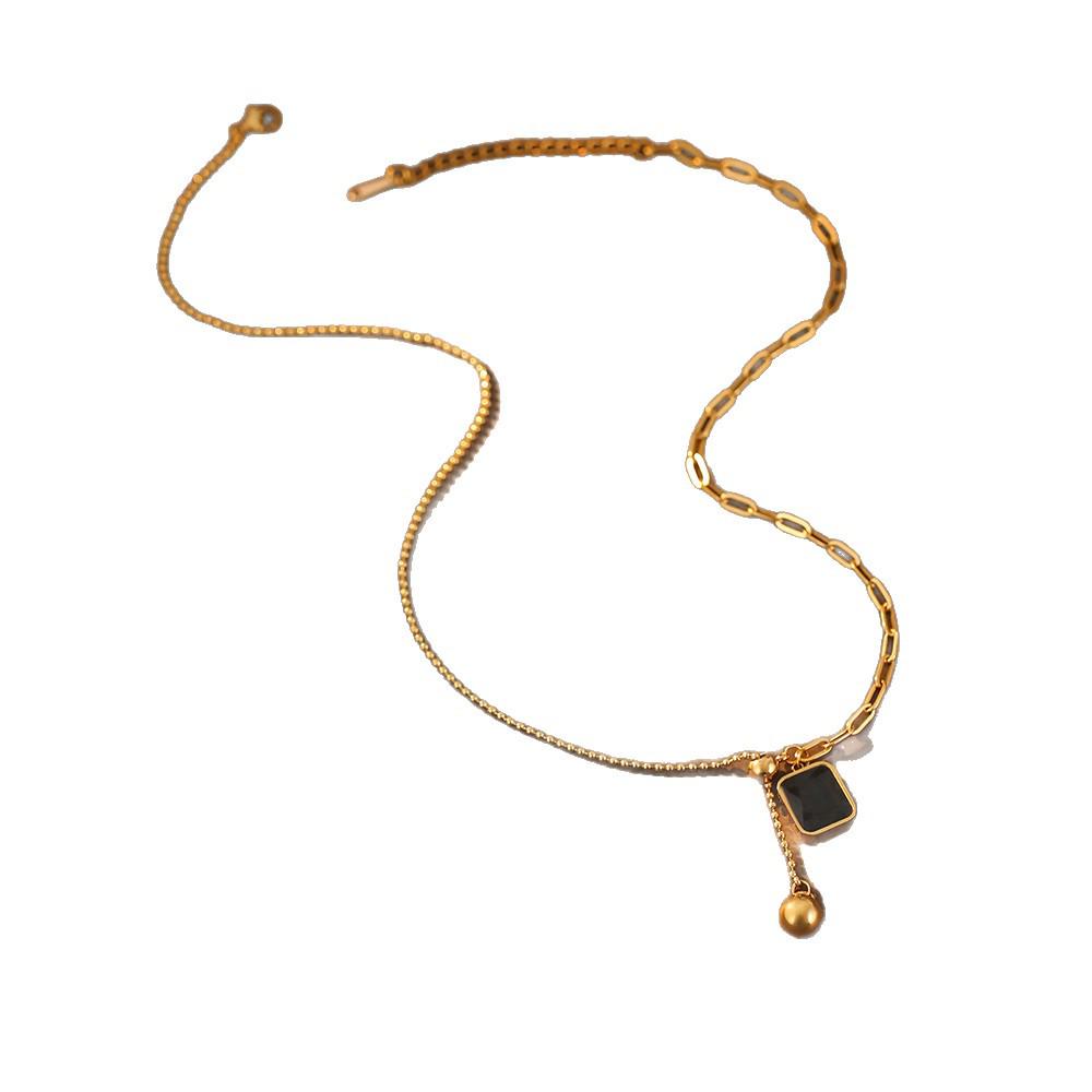 Women's 18K Gold Plated Titanium Stainless Steel Virgin Mary Cross Necklace - Waterproof Casual European and American Style.