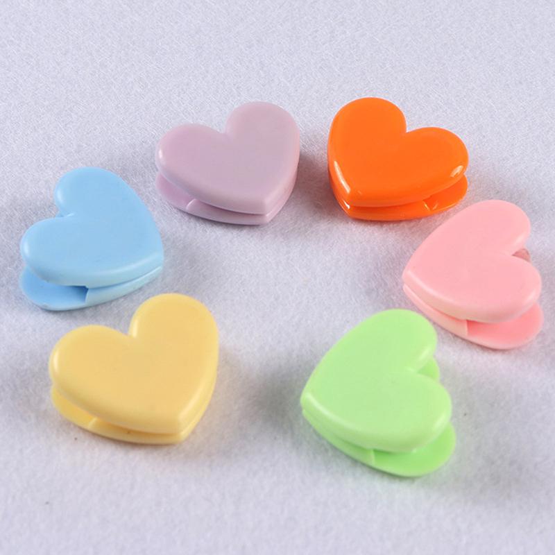 10Pcs Heart Shape Bulldog Grip Clips Food Bag Sealing Clamp Paper File Ticket Binder Photo Organizer Kitchen Office School
