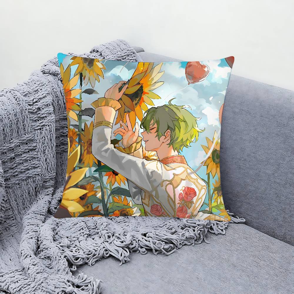 Ensemble Stars Pillow Case Throw Pillow Cover Nordic Vintage Style Cushion Covers Home Living Room Sofa Couch Seat Decor