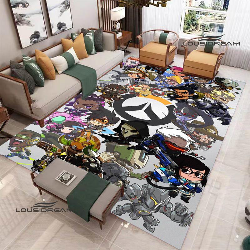 2026 Game Overwatch Printed Carpet Game Room Bedroom Non -slip Carpet Photography Prop Kawaii Rug Area Rug Birthday Gift