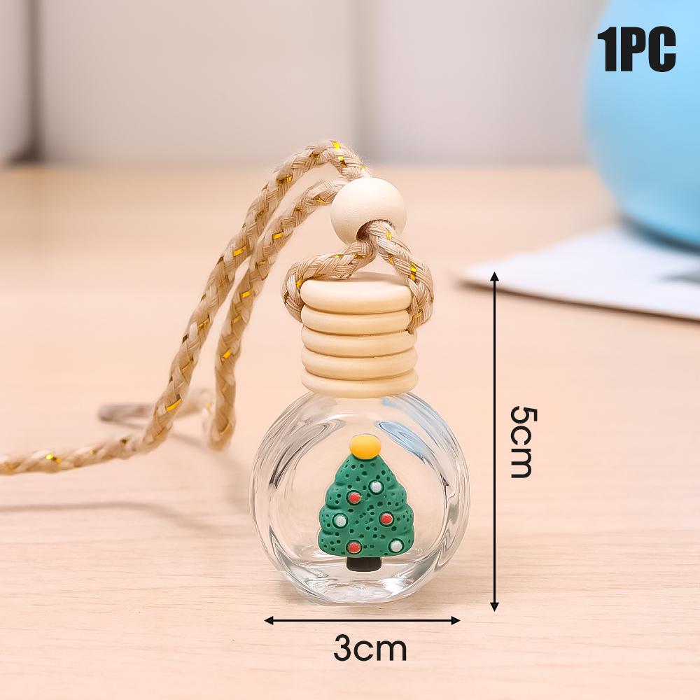 10ML Santa Claus Car Perfume Pendant Aromatherapy Christmas Gift Ornaments Glass Empty Bottle Perfume Refill Bottle Diffuser