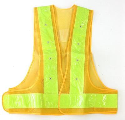 Ichinen Access Beruf SECURITY Safety Supplies LED Gilet riflettente Giallo x Giallo 87433 Capsula alta con batteria