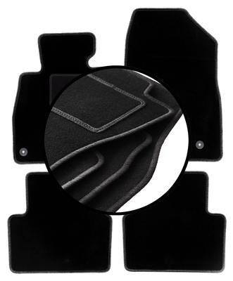 Set of Velour Floor Mats For: Mazda 3 III (BM) Hatchback, Sedan (2013-)