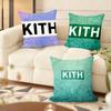 Classic Logo KKITH Cushion Cover Natural Linen Organic Fabric DoubleSided Printing Couch Pillow Covers Home Decor