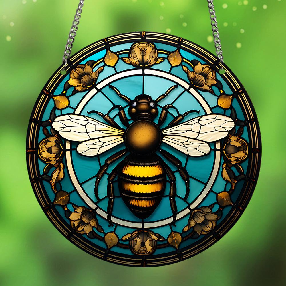 Personalized Butterfly Door Hanging Decor Acrylic Stain Glass Window Hanging Craft Colorful Bedroom Living Room Home Decoration