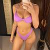 2026 New Ribbed Underwired Bikini Female Swimsuit Women Swimwear Two-pieces Bikini Set Thong Bather Bathing Suit Swim V2697
