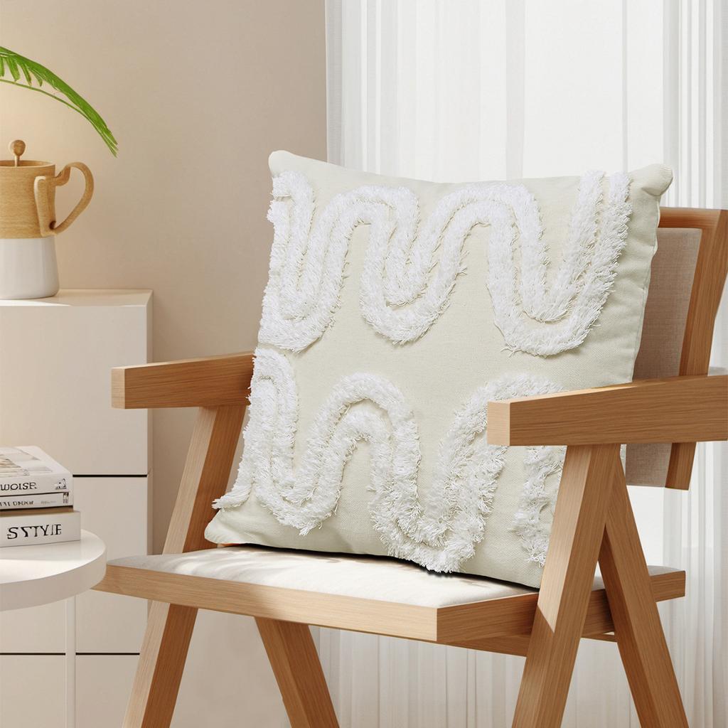 Tufted pillow cover living room sofa fringed cushion cover decoration does not contain pillow core TEMU