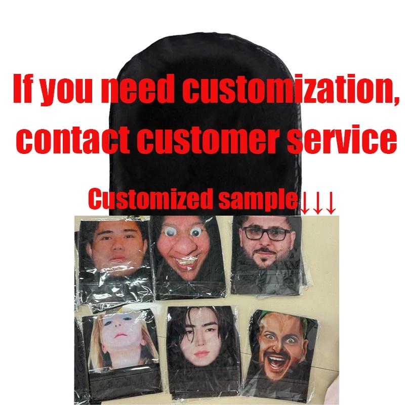 3D Printed Real Person face Mask Funny Internet Celebrity Full Face Masks Cosplay Props Elastic Mesh Balaclava