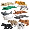 Animal Building Blocks City Small Large Ornaments Panda Dog Sheep Pig Cow Zoo Deer Mount Crocodile Tiger Wolf Eagle Boy Gift Toy
