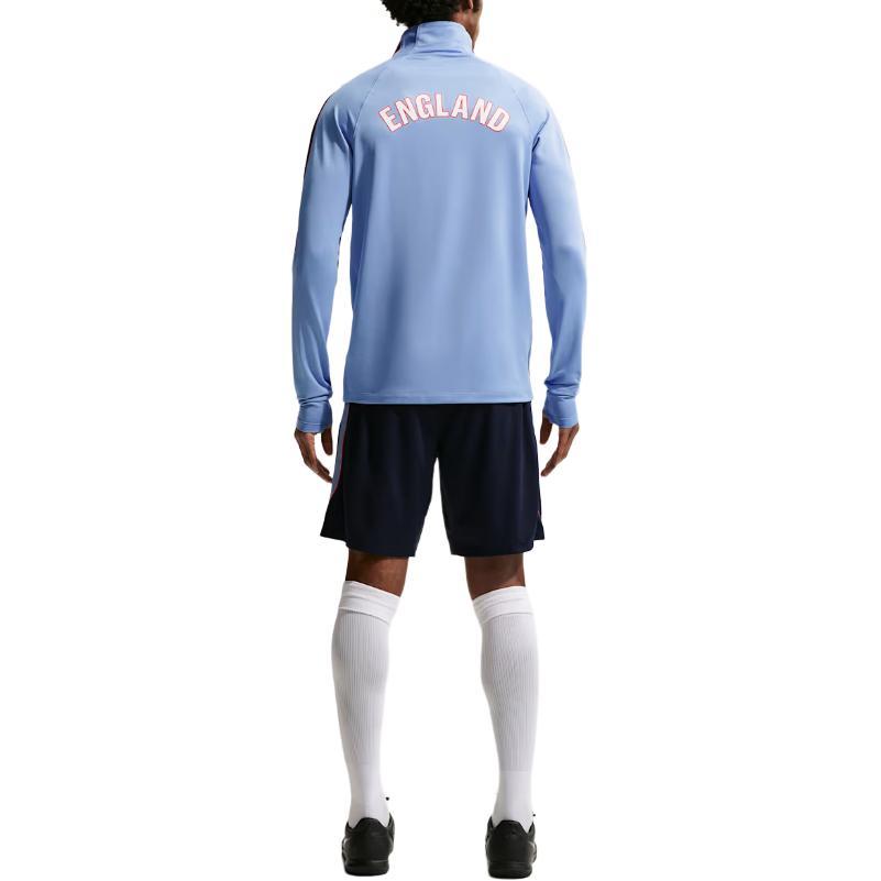 Nike England Strike Logo Embroidered Slim Fit Long Sleeve Football Shirt Men Tops IB4993-486
