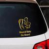 Mum and Baby on Board Sticker Car Warning Safety Creative Vinyl Film Decals Figure Styling Windshield Sticker Decor Accessories