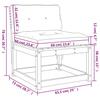 VidaXL Canapé de Jardin sans Accoudoirs avec Coussins, Siège de Terrasse avec Dossier, Chaise Modulaire de Patio Salon, Bois 844692
